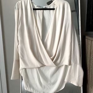 White Surplice Top